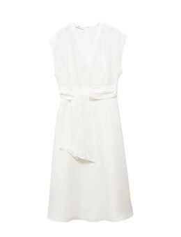 Linnen A-lijn jurk wit