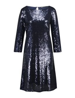 A-lijn jurk met pailletten donkerblauw