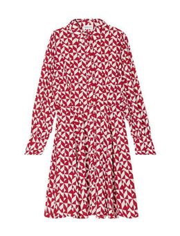 Blousejurk met grafische print rood/ecru