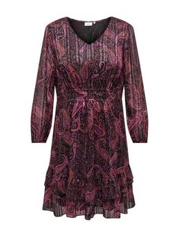 A-lijn jurk CARCLARIE met paisleyprint zwart/roze