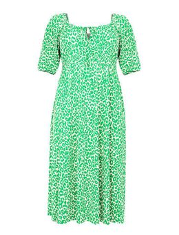 Maxi jurk met dierenprint groen