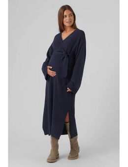 Gebreide zwangerschapsjurk MLANNIE van gerecycled polyester donkerblauw
