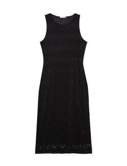 Semi-transparante bodycon jurk zwart