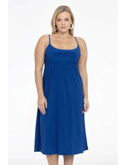 Travelstof jurk blauw