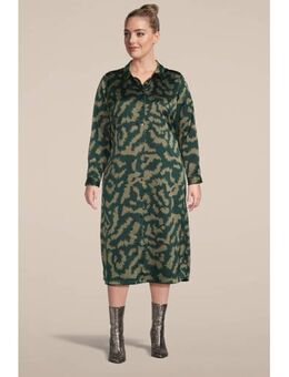 Satijnen blousejurk VIZOE met all over print groen