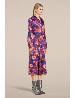 Satijnen blousejurk ONLFREYA met all over print paars/roze/oranje