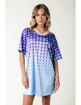 T-shirtjurk Taylie met sterren blauw/lila