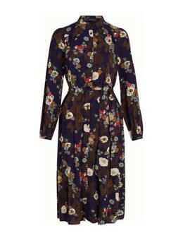 Gebloemde blousejurk Carina Dress Rising donkerblauw