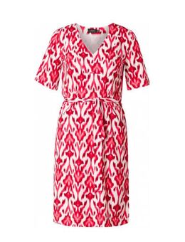 Jurk met all over print rood/ecru