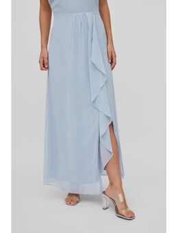 Halter maxi jurk VIMILINA van gerecycled polyester lichtblauw