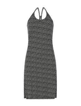 Bodycon jurk met all over print zwart/wit