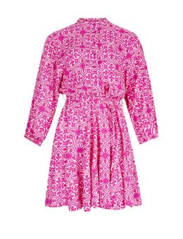 Jurk met all over print roze