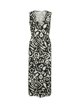 A-lijn jurk VMOLLY met all over print zwart/wit