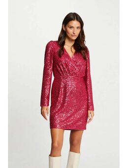 Metallic jurk met pailletten roze