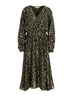 Glitter jurk luipaard zwart