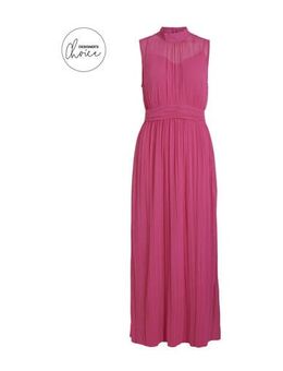 Semi-transparante maxi jurk VILEANE roze