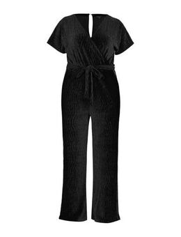 Fluwelen jumpsuit zwart