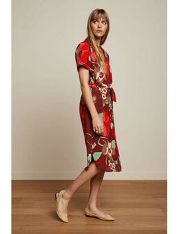 Gebloemde blousejurk Carina Tunic Dress La Monia rood/bruin/groen