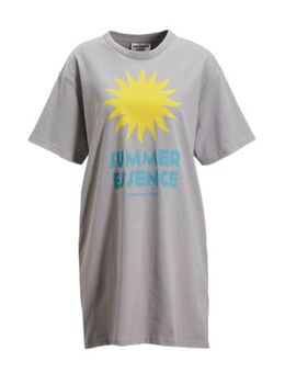 T-shirtjurk Summer Essence met printopdruk lichtgrijs/ geel