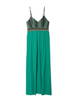 Maxi jurk met all over print groen