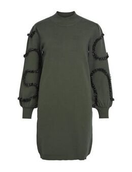 Gebreide jurk OBJDIDI met 3D applicatie groen