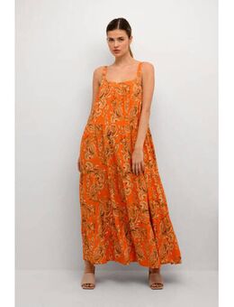 Maxi jurk CRRosina met paisleyprint oranje