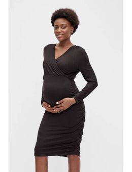 Zwangerschaps- en voedingsjurk MLPILAR van gerecycled polyester zwart
