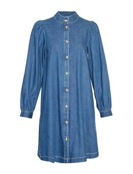 Halter spijker blousejurk MSCHShayla medium blue denim