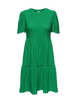 Trapeze jurk CARLA met volant groen