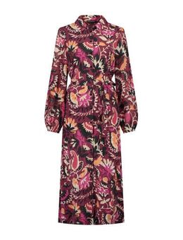 Gebloemde blousejurk Dress Bold Flowers fuchsia/roze/rood