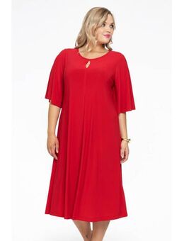 A-lijn jurk van travelstof DOLCE rood