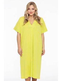 Jurk met all over print limegroen