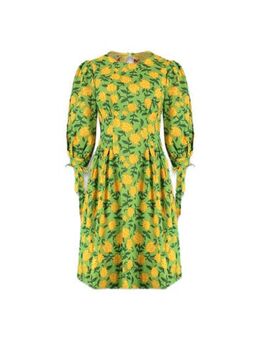 Gebloemde reversible jurk ALEXIS geel/groen