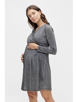 Zwangerschapsjurk MLJASMIN met glitters grijs