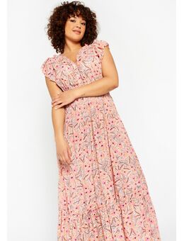 Maxi-jurk met bloemenprint Pastel Peach