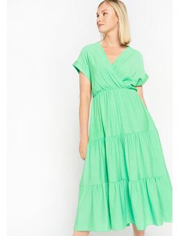 Maxi-jurk met ruches Light Green Pastel