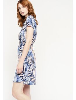 Mini-jurk met tropische print Blue Denim