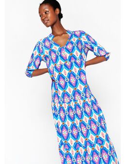 Maxi-jurk met etnische print Blue Faience