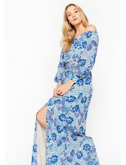 Maxi-jurk met bloemenprint Blue Faience