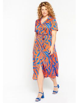 Maxi-jurk met zebraprint Orange Bright