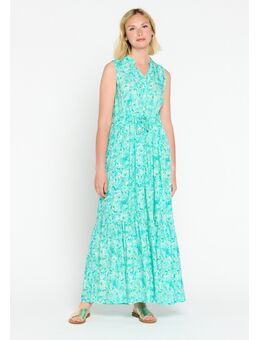 Maxi-jurk met grafische print Turquoise