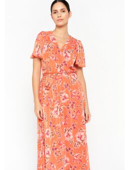 Maxi-jurk met bloemenprint Orange Bright