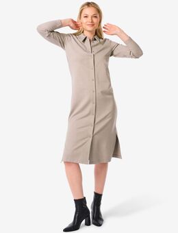 Dames Doorknoopjurk Elia Beige (beige)