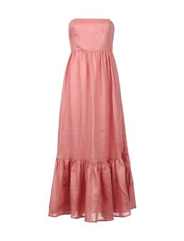 Strapless maxi-jurk Olia roze