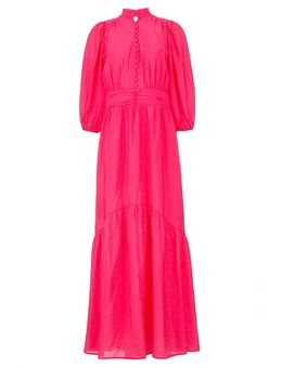 Maxi-jurk met split Nince roze
