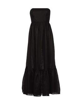 Strapless maxi-jurk Olia zwart