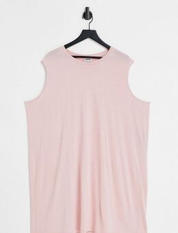 – Ärmelloses T-Shirt-Kleid in Rosa
