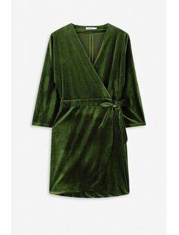 Groene Velvet Overslagjurk