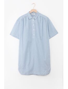Blauw Met Wit Gestreepte Shirt Dress