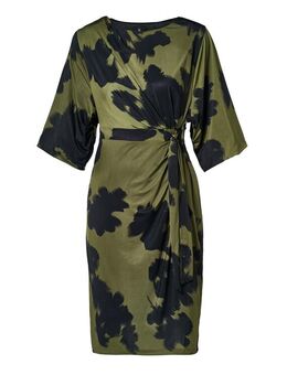 Milan Print Jurk Zwart / Groen Maxi